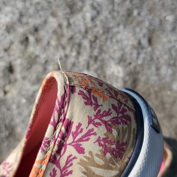 Sperry Classic CVO Sneakers Twig Pattern Tan Purple Orange Sz 9 M - Picture 12 of 13